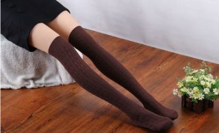 Sexy Womens Lady Girls Opaque Knit Overknee Thigh High Stockings Socks Pantyhose