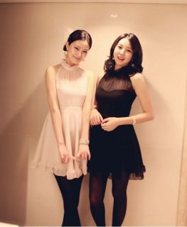New Womens Korean Sweet Fashion Retro Net Yarn Flounced Skirt Dress E113