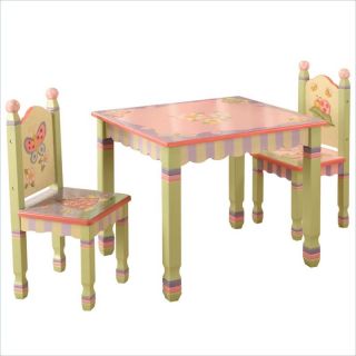 Teamson Kids Magic Garden Hand Painted Kids Table and Chair Set   W 7484SET