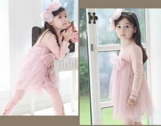 New Girls Bow Knot Top Clothing Tulle Princess Tutu Dress 2 7Y Clothes AD012