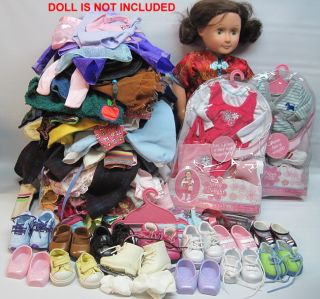 American Girl Doll Battat Clothes Outfits Shoes Huge Lot Pet New Used Mix 120 PC
