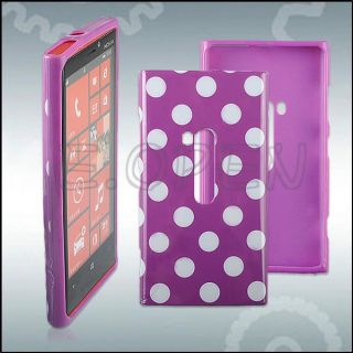 Lovely Polka Dots Silicone Rubber Cover Case Skin Shell for Nokia Lumia 920
