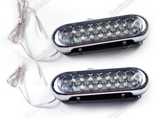 2 x Universal Car Truck Grille Day Fog Aux 16 LED White Driving Light New