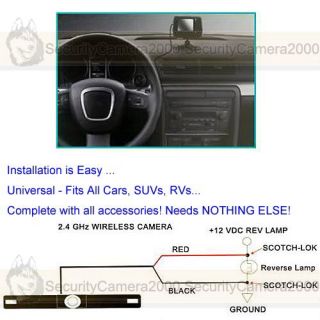 Wireless Car Back Up Camera Monitoring System 2 5'' LCD
