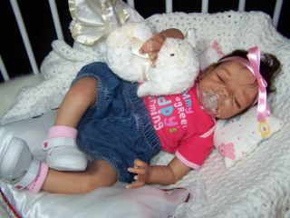 Realistic AA Ethnic Biracial Reborn Newborn Baby Girl