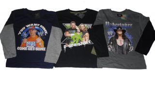 Boys Long Sleeved Top T Shirt WWE DX John Cena Undertaker 5 Upto 14 Yrs