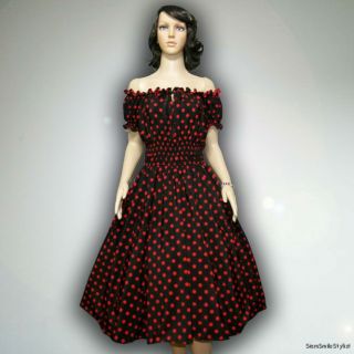 Red Polka Dot Rockabilly Dress