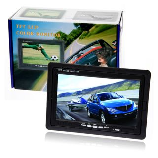 7" TFT Color LCD 2 Video Input Car Rear View Headrest Monitor DVD VCR Monitor