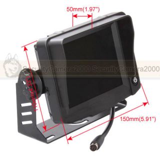 5'' Color TFT LCD Car Monitor 640 x 480 Resolution for Vehicle Security System