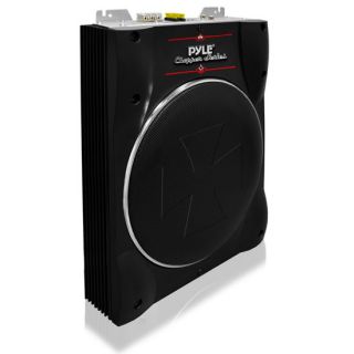 New Pyle PLBASS10 1000W 10" Low Profile Super Slim Amplified Enclosed Subwoofer 68888899802
