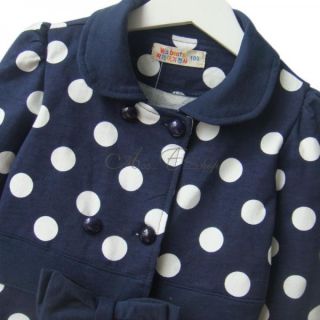 Details about 2pcs Girls Toddlers Polka Dot Bowknot Dress Top Pleated