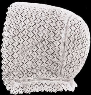 Vintage Antique Baby Cap Hat Bonnet Knitting Pattern P