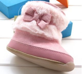 New Baby Soft Sole Baby Boys Girls Furry Bootee Crib Shoes Age 3 18 Months 4