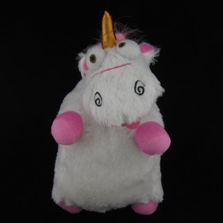 New 16" inch Despicable Me Fluffy Unicorn White Soft Plush Doll Fluffy Toy Gift
