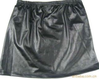 Hot Sexy Woman Joker Copy Skin Tight Render Short Mini Imitation Leather Skirt