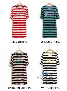 New Kids Clothes Cute Girls Short Sleeves Stripe Cotton One Piece Dresses sz2 7Y