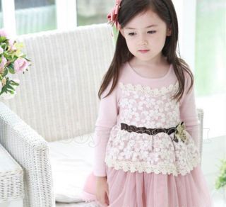 New Kids Toddlers Girls Princess Cotton Tulle Tutu Dress Size 2 7Y