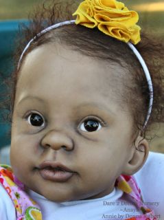 Reborn Baby Lifelike Doll AA Biracial Ethnic Toddler Annie Donna RuBert D2DN