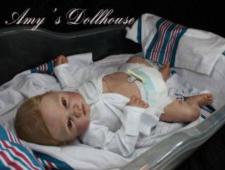 Amy's Dollhouse Lifelike Reborn Baby R Strydom"Porsha" MRMH A C Tummy Plate