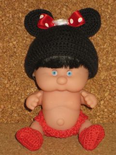 5 5" Thumb Sucker Doll Baby Minnie Mouse Crochet Thread Clothes Monique Wig Set
