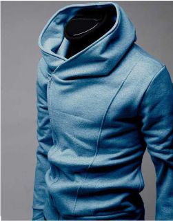 YCZ5 Mens Fashion Slim Fit Sexy Top Designed Hoodies Jackets Coats Gray Tag XL
