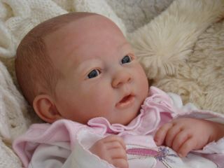 Reborn Baby Girl Full Torso Painted Hair Glass Eyes Prem Size May Be Baby