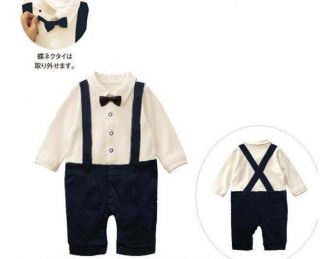 James Bond Long Sleeve Gentlemen Boy Baby Kids Romper Outfits Costume Sets 00 2