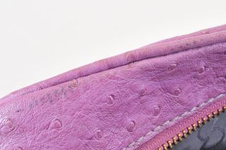 Marc Jacobs Purple Lilac PVC Ozzie Baby Aidan Ostrich Satchel Purse $328