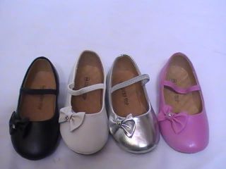 Girls Ballet Flats w Little Bow Me 80 Toddler Flower Girl Pageant Dress Shoes