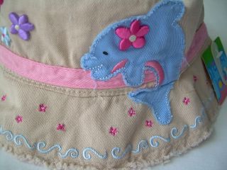 New Baby Toddler Hat Girls Beach Bucket Sun Hat Butterfly Dolphin Turtle 2T 3T