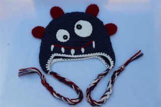 Cute Monster Tasmanian Devil Cyclops Bubu Newborn Baby Knit Hat Photograph New
