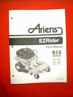 Ariens Ezrider 915 Series Mower Models EZR 1440 1648 1540 Parts Manual
