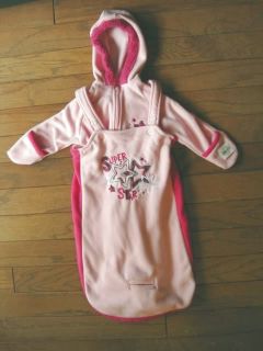 Baby Girl Pink Snow Suit Pram Outerwear Size 6 9 Months Okie Dokie Super Star