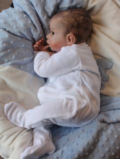 Beautiful Reborn Baby Boy Doll Amelie Sam's Reborn Nursery Cradle Kit