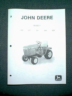 John Deere Lawn Tractor Models 316 317 318 400 420 Service Manual