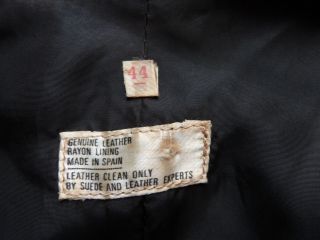 Braten VTG Mens Leather Suede Button front Vest sz 44 Dark Green Made