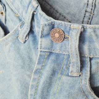 Vintage Retro Women Girl Light Blue High Waist Flange Hole Jeans Denim Shorts T5