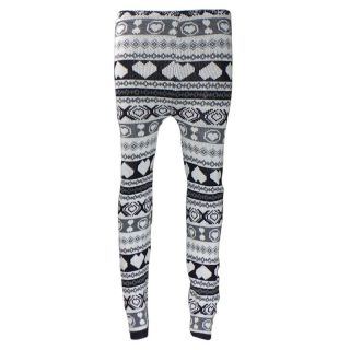 New Ladies Womens Winter Knitted Nordic Aztec Leggings Snowflake Christmas Xmas