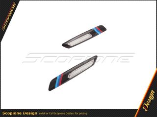 Scopione M Design BMW 04 10 E60 E61 Black Glossy Clear Yellow Side Marker Bulbs