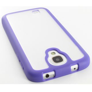 Purple Clear Hard Gel Hybrid TPU Candy Case Cover for Samsung Galaxy S4 SIV s IV