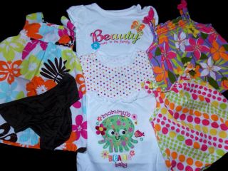 60 Spring Summer Baby Girl Clothes Lot Newborn Infant Outfit Gap Sleeper 0 3 6