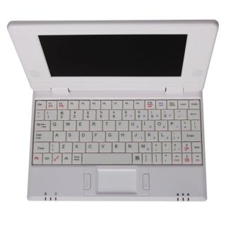 New 7" Via 8650 Mini Netbook Laptop Android 2 2 800MHz 256MB 4GB WiFi White