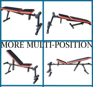Adjustable Multi Use Multi Position Dumbbell Chair Utility Fitness Bench Sit Up