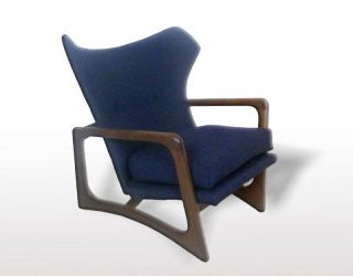 Stunning Sculpted Walnut Lounge Chair by Adrian Pearsall for Craft Associates