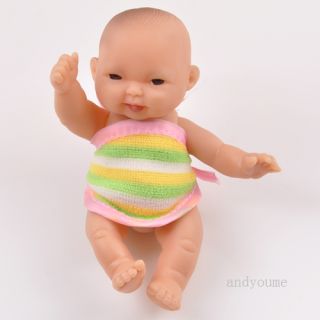 1pc Flexible Glue Reborn Lifelike Cute Baby Doll with Clothes T8586 125x90mm