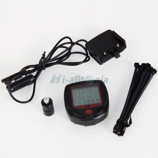 YS 268A 15 Functions Cycling Bicycle Computer Bike Speedometer Odometer Black