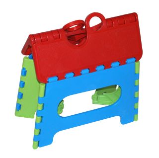 Red 8" Folding Foldable Plastic Step Stool Chair Kids