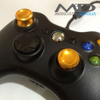 Xbox 360 Controller Custom Analog Thumbsticks Thumb Sticks Metal Gold