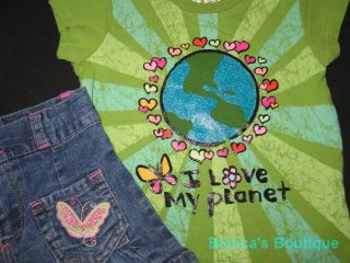 "Children's Place Love Planet" Shorts Girls 24M Spring Summer Baby Clothes Kids