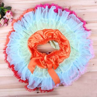 Girls Multi List Multi Color Pettiskirt Bow Knot Dance Tutu Dress Skirt 1 7 Year